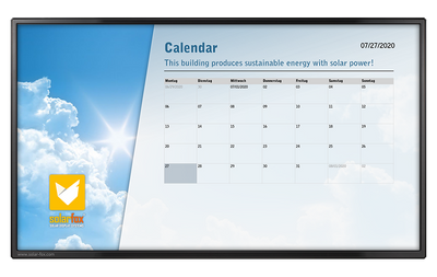 Slide module calendar view (via Google / Outlook / ical)